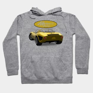 Alfa Romeo 33 stradale Yellow Back Hoodie